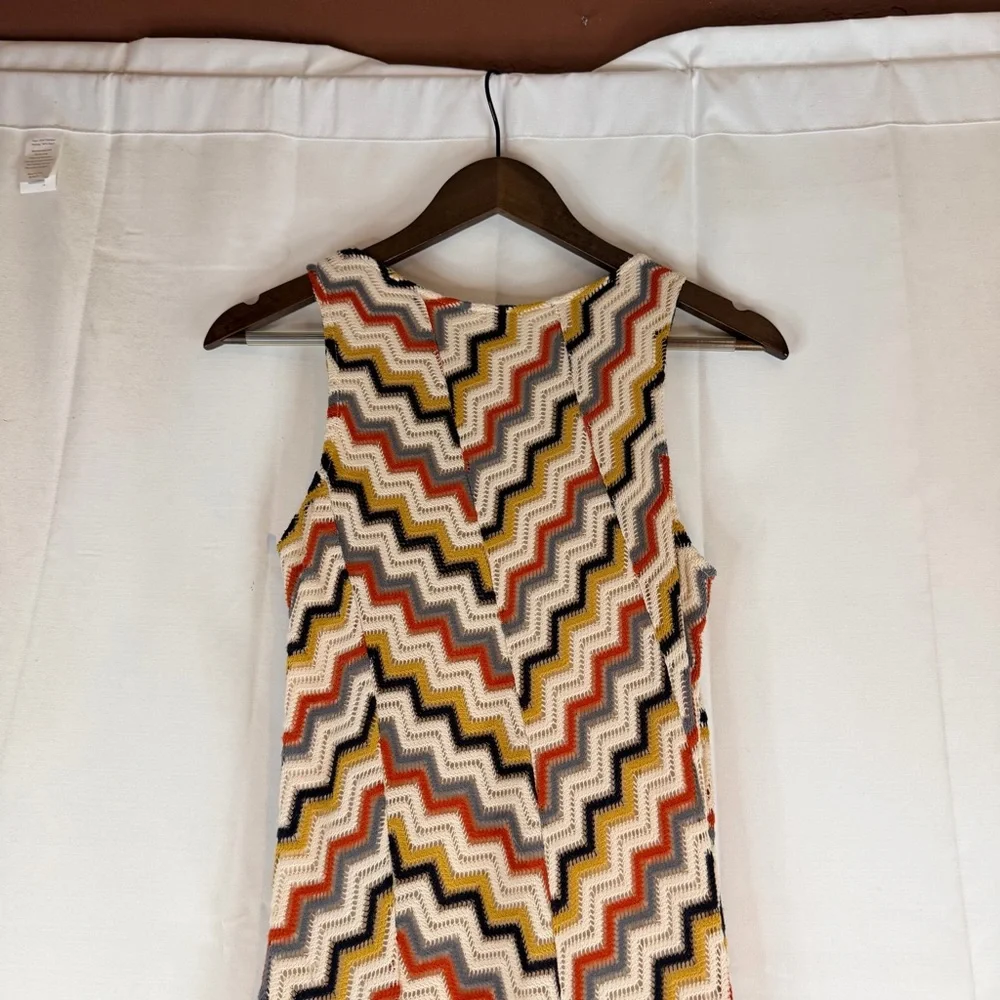 MYSTREE Women’s Size M Dress Maxi Length Crochet Bodycon Tank Style Lined